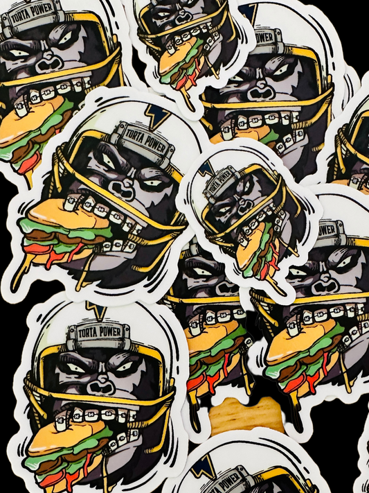 Torta Power Sticker Set - Football Lineman Oline & Dline Gorilla Stickers