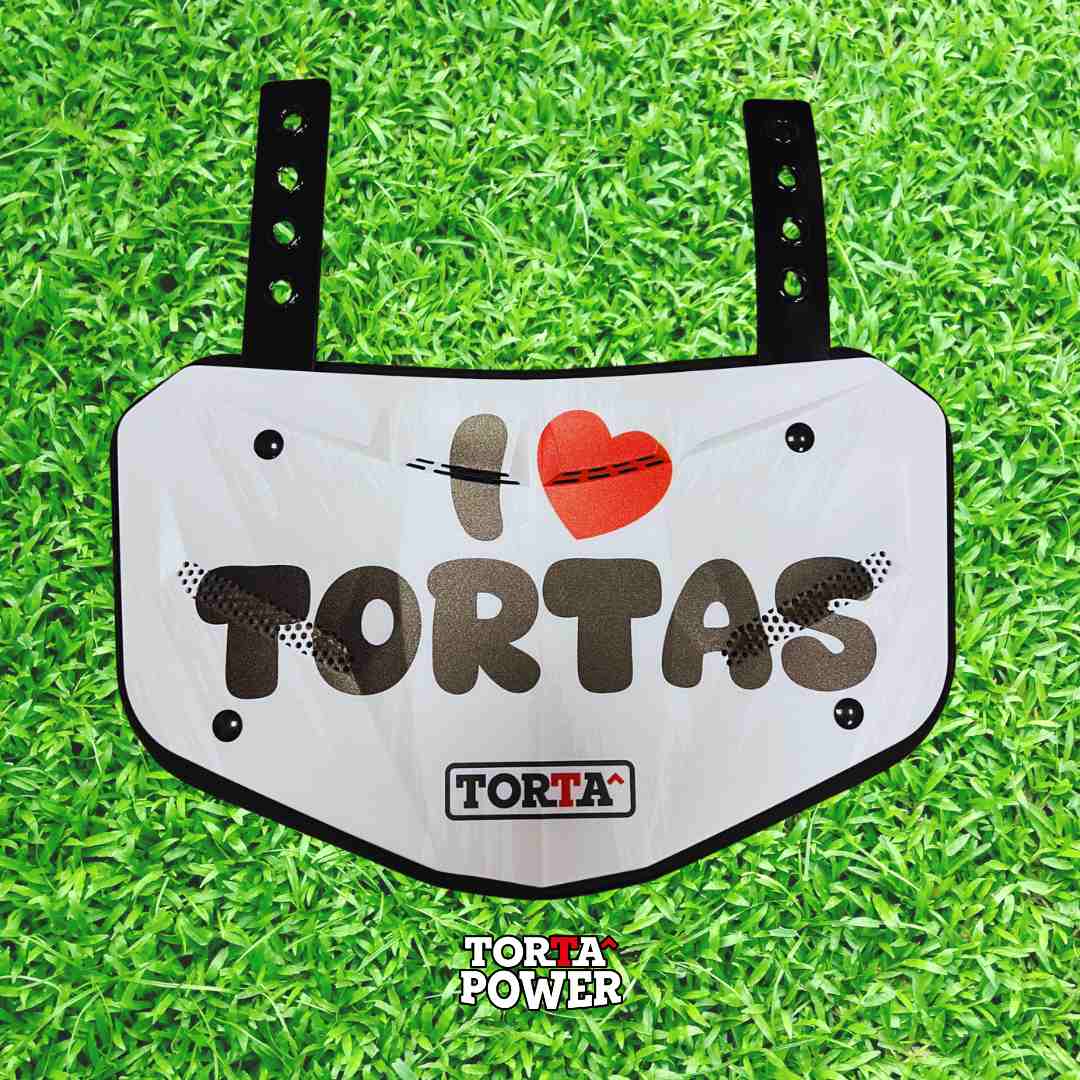 I love tortas Back Plate by Torta Power Mario Luna Football