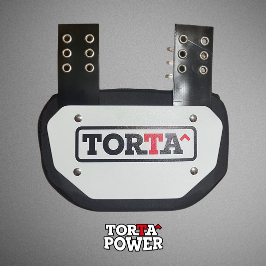Torta Power Original Torta Logo White Youth Football Backplate