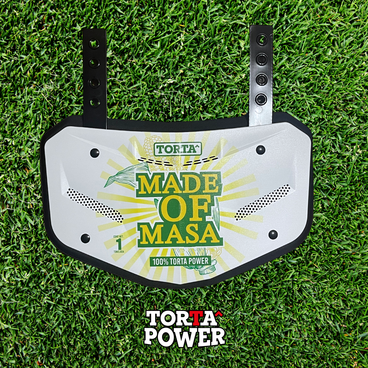 Torta Power Made of Masa Adult Football Backplate