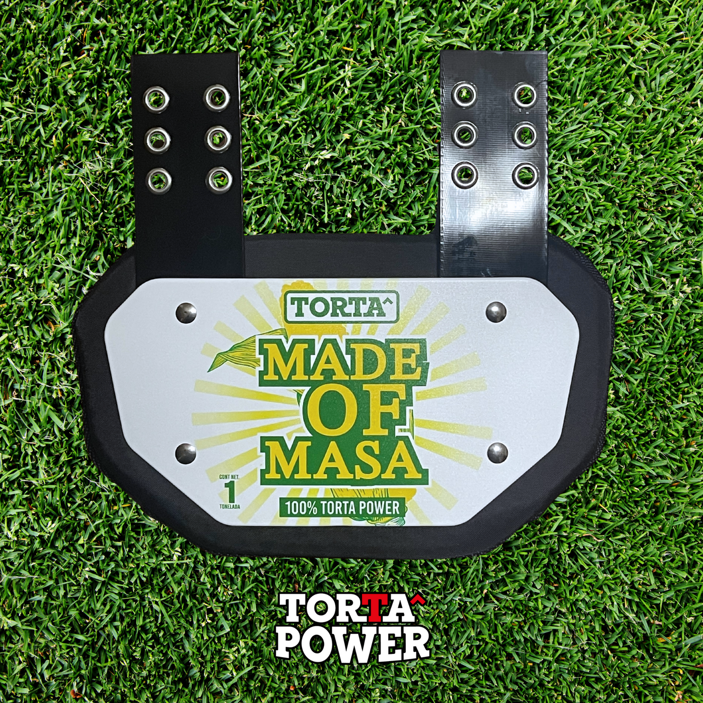 Torta Power Made of Masa Youth Football Backplate