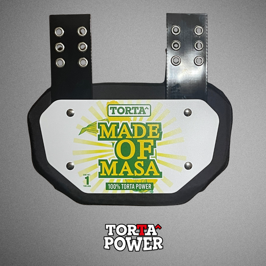 Torta Power Made of Masa Youth Football Backplate
