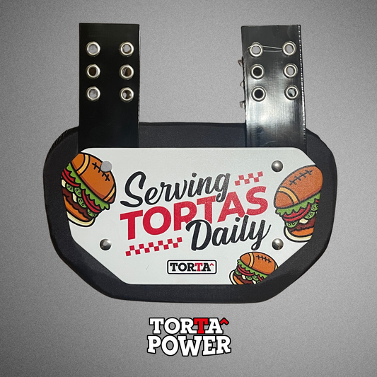 Torta Power Serving Tortas Daily Youth Football Backplate