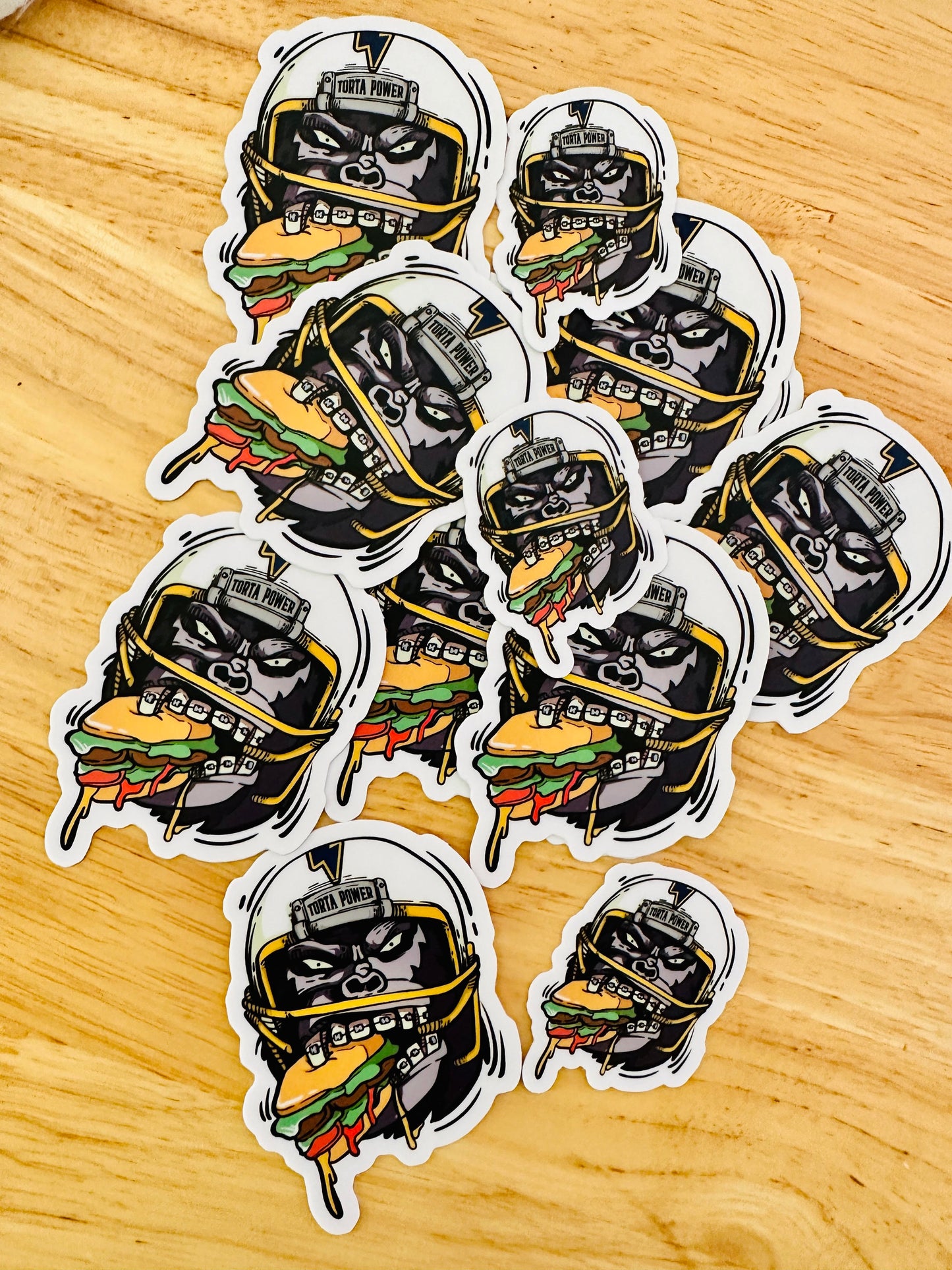 Torta Power Sticker Set - Football Lineman Oline & Dline Gorilla Stickers