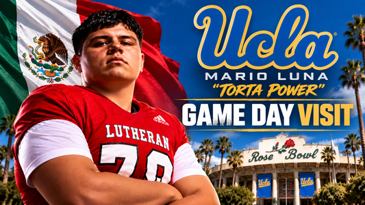 Mario Luna Torta Power UCLA Football Game Day Visit at the Rose Bowl – Orange Lutheran Class of 2029 offensive lineman