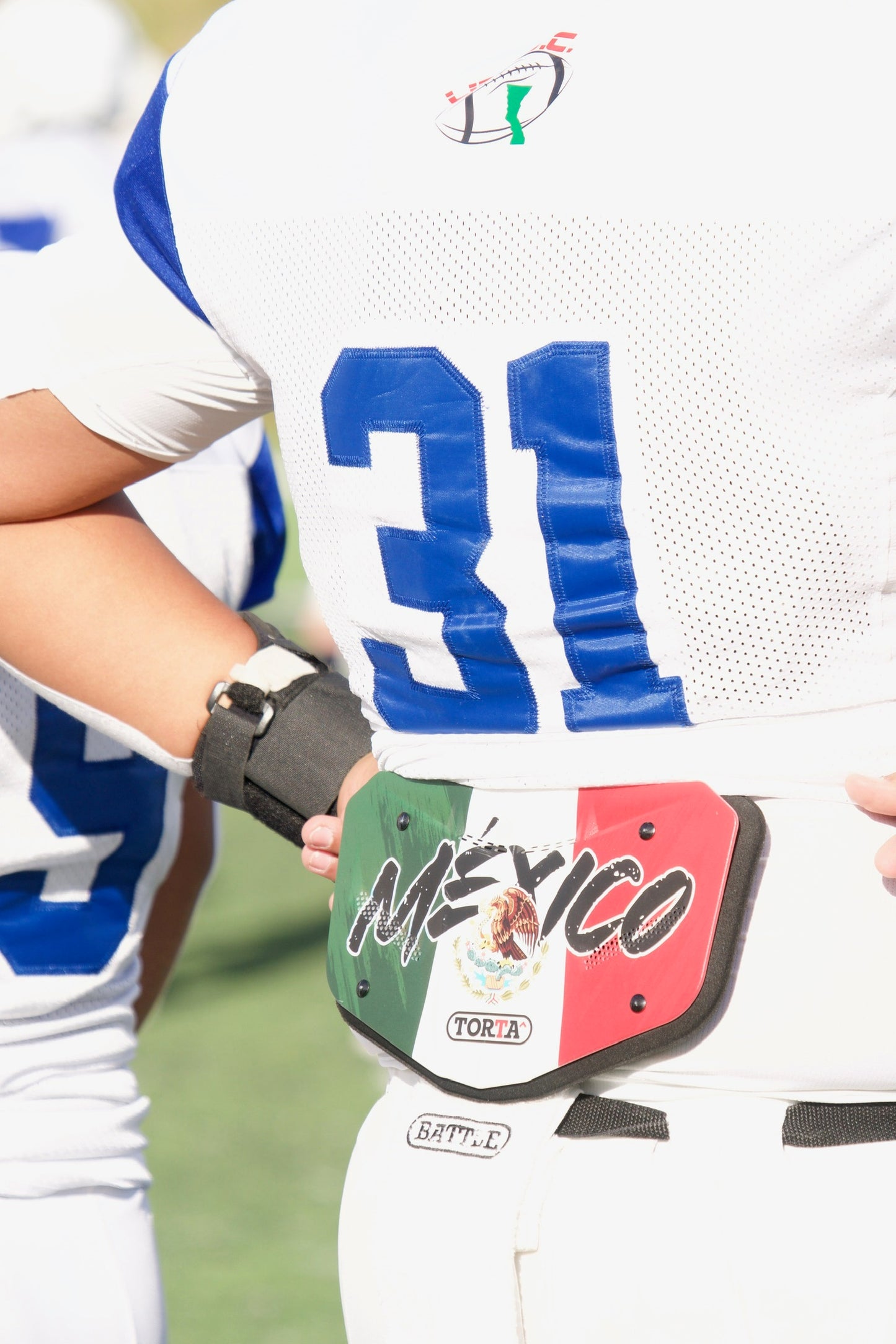 Mexico Flag Football Back Plate by Torta Power