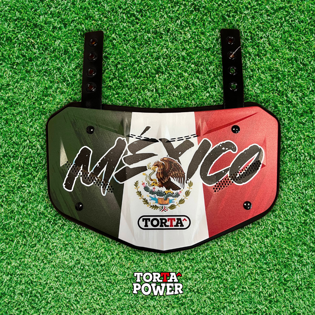 Torta Power Mexican Back Plate with Mexico Flag 