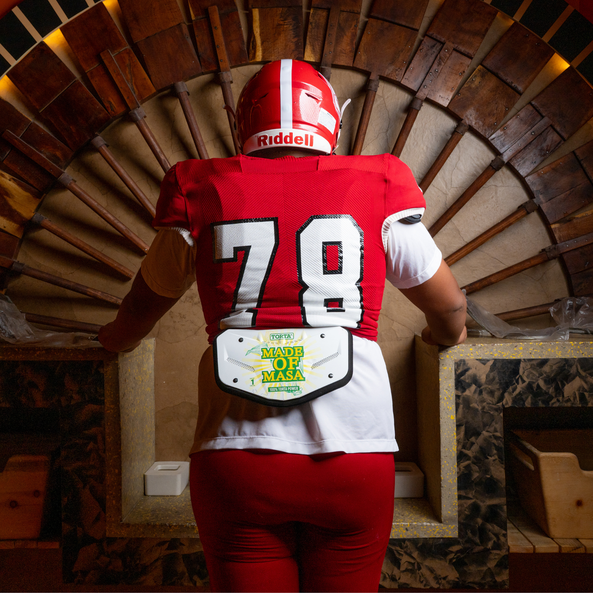 Torta Power Made of Masa Back Plate for Linemen