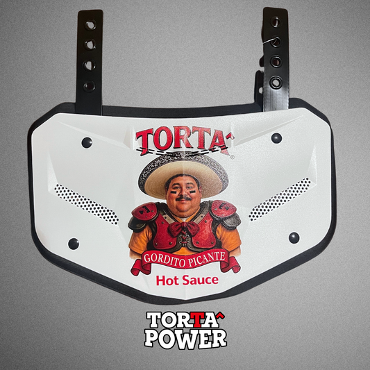 Torta Power Gordito Picante Hot Sauce Adult Football Backplate