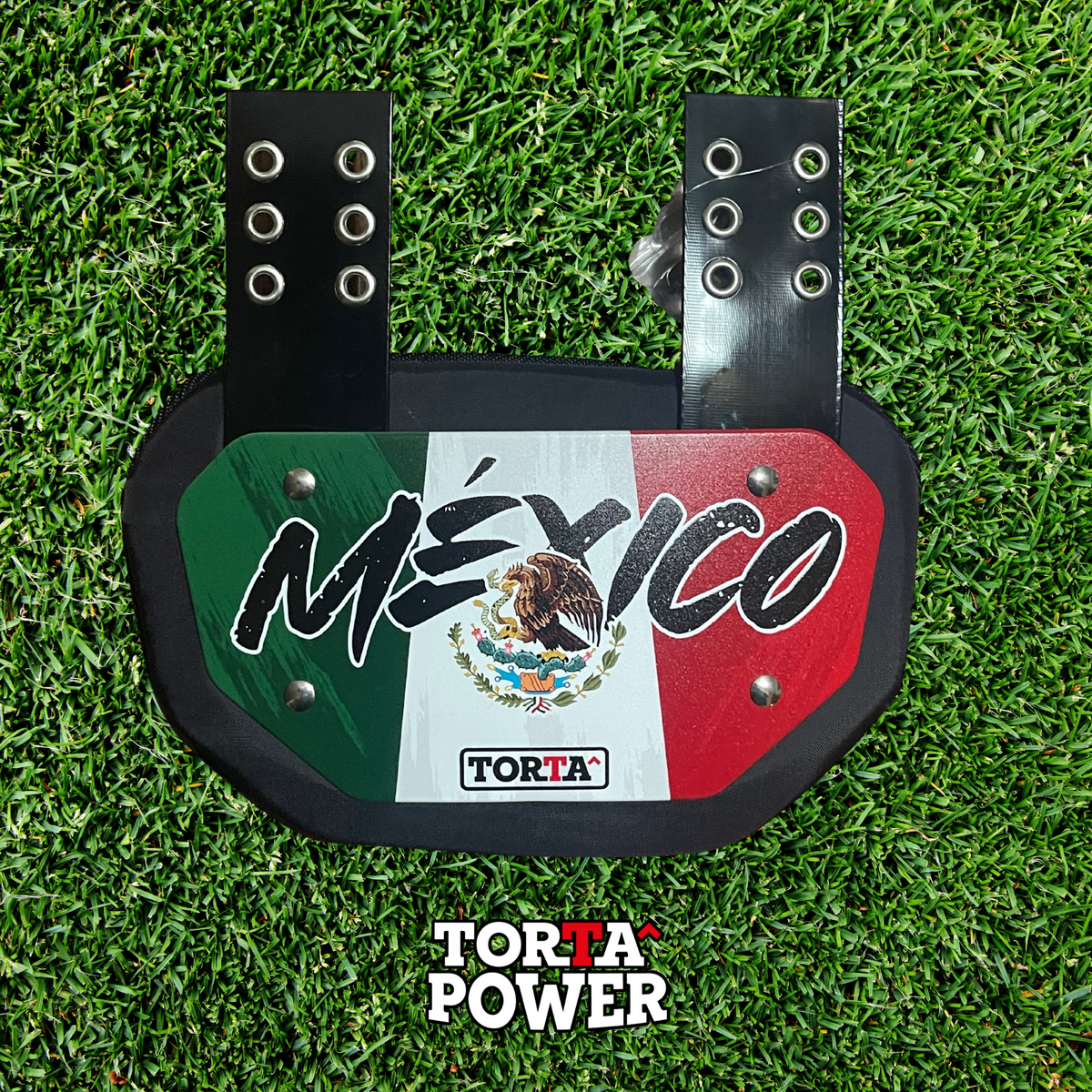 Torta Power Mexico Flag Youth Back Plate