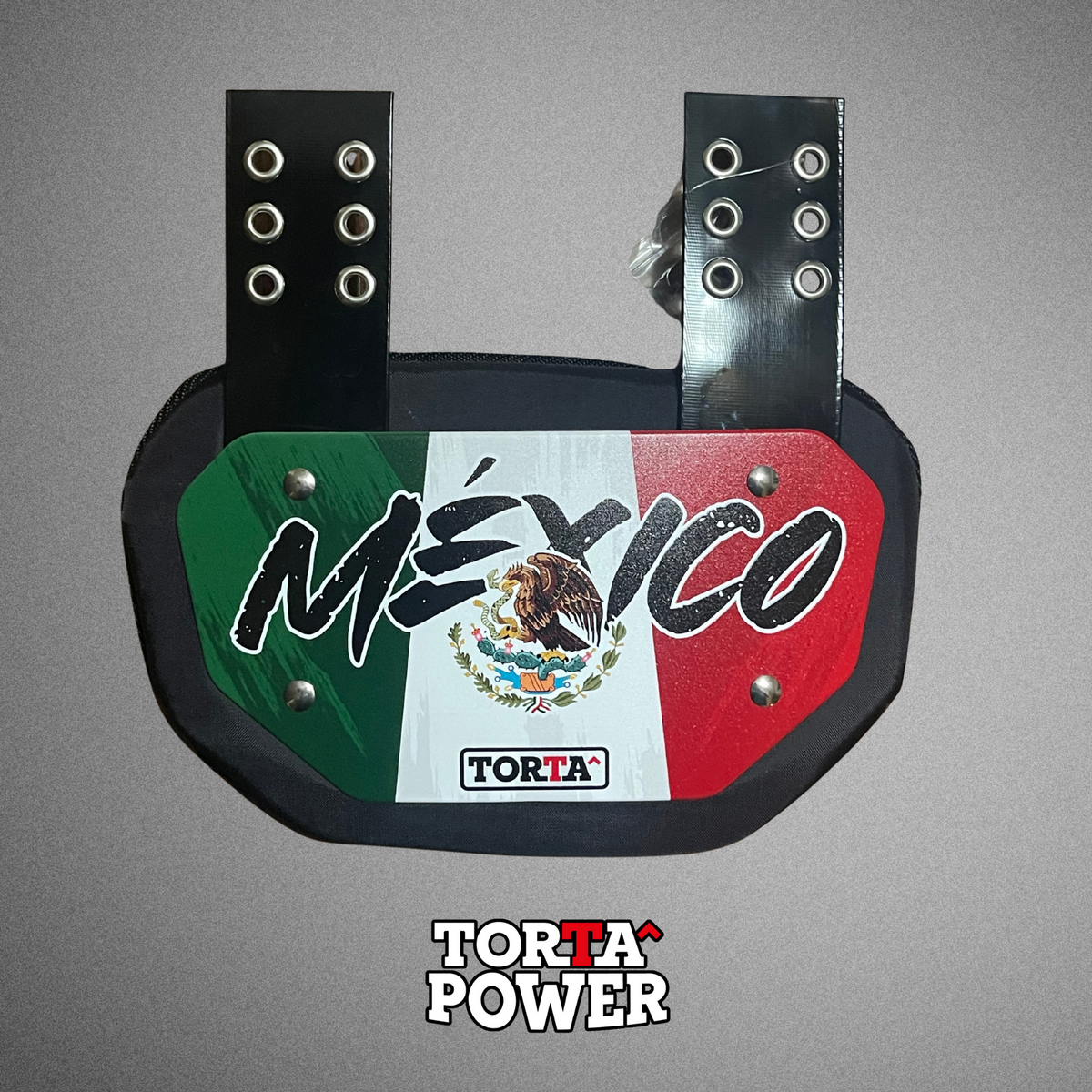 Torta Power Mexico Flag Youth Back Plate