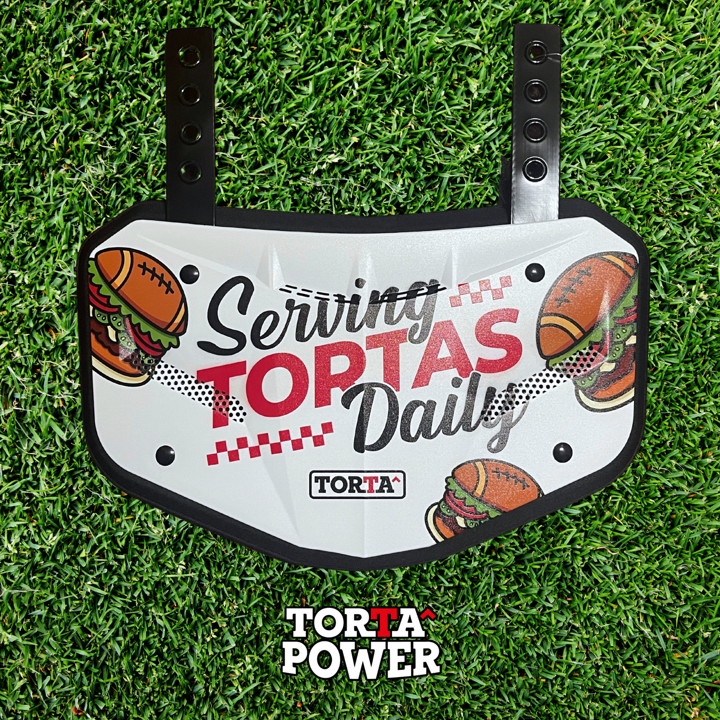 Torta Power Serving Tortas Daily Adult Football Backplate