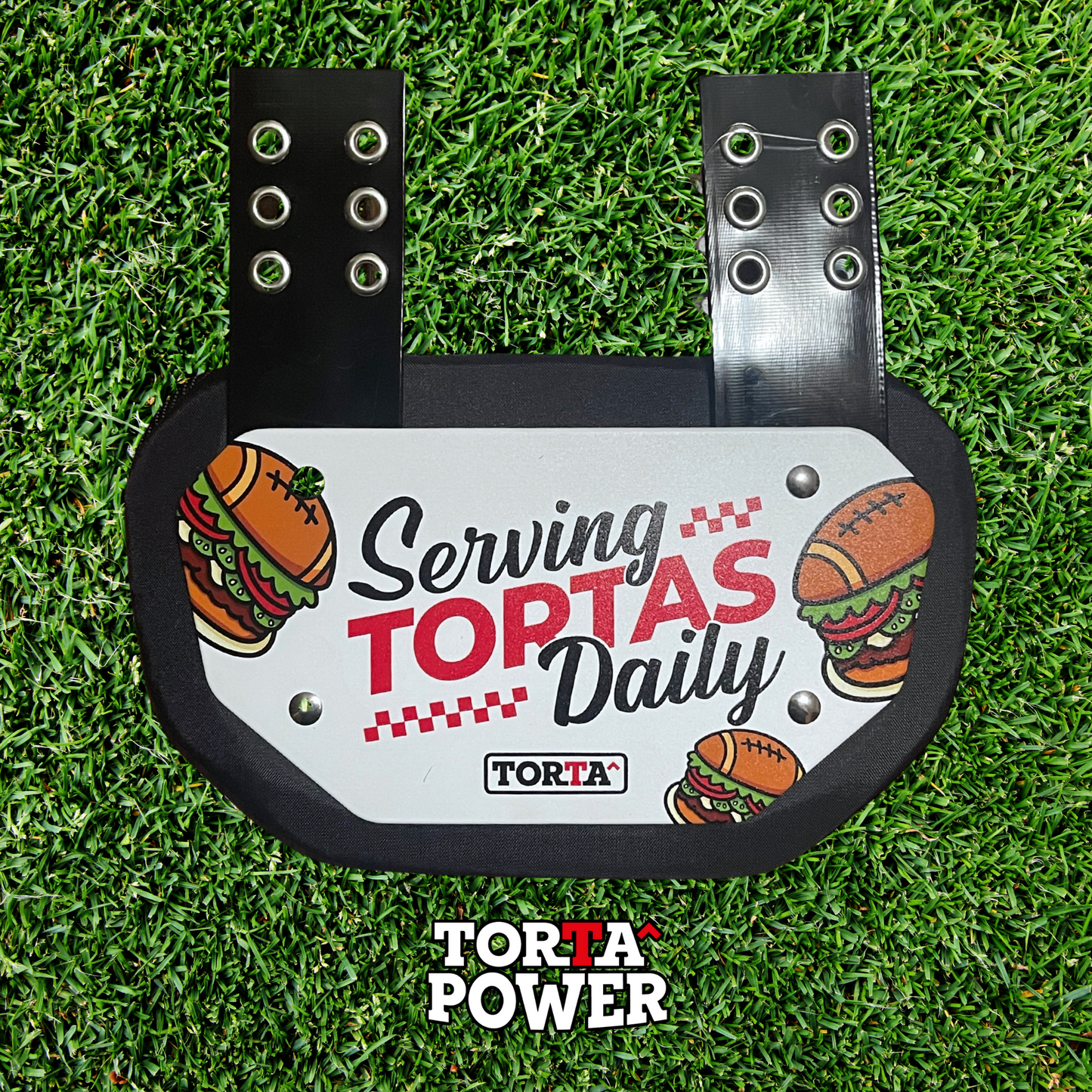 Torta Power Serving Tortas Daily Youth Football Backplate