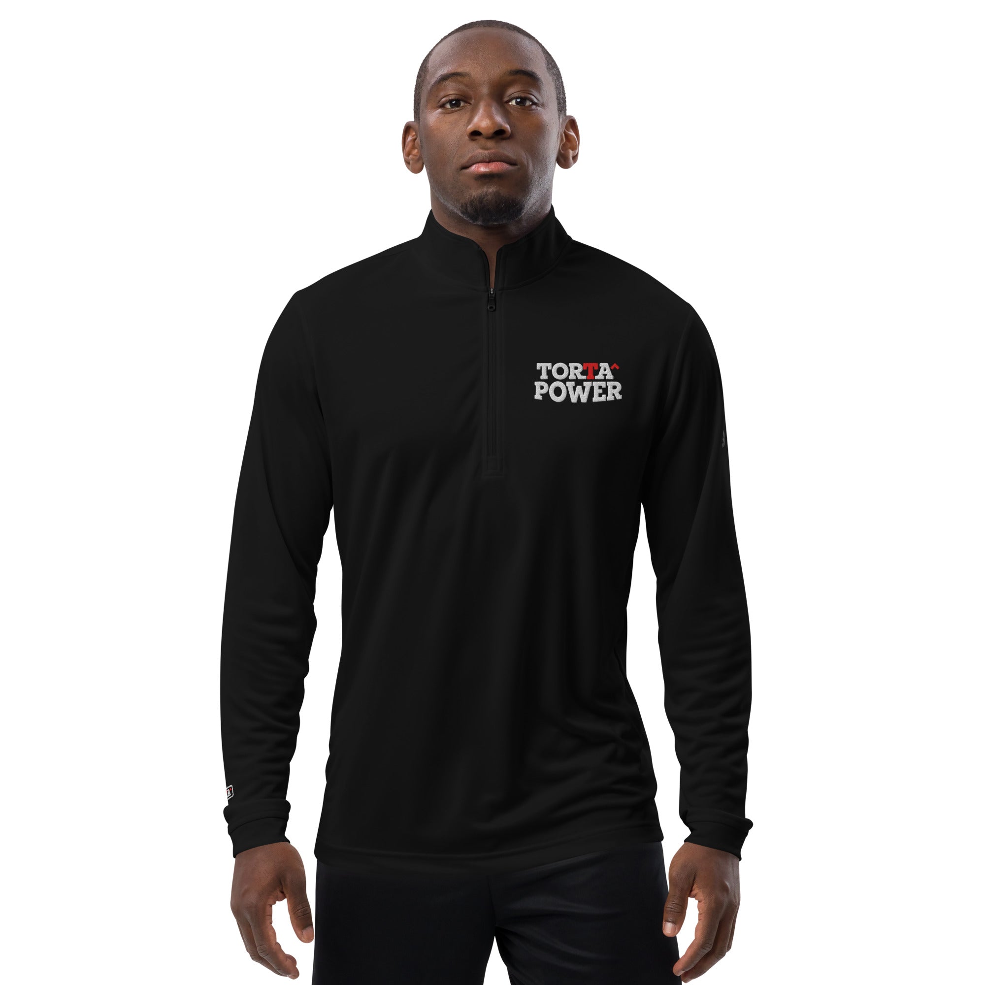 Torta Power Quarter-Zip Pullover (Black) | Football Gear – Torta