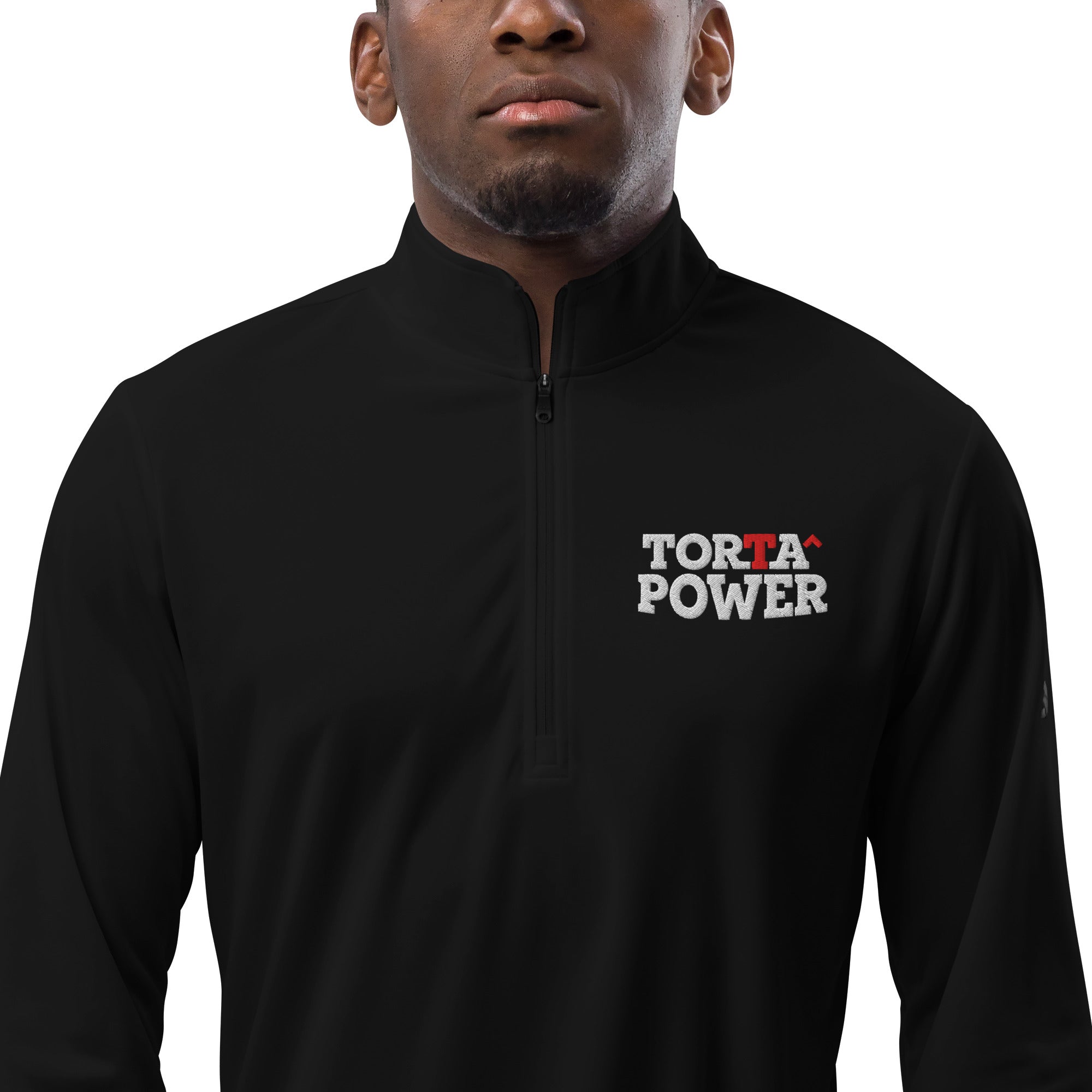 Torta Power Quarter-Zip Pullover (Black) | Football Gear – Torta