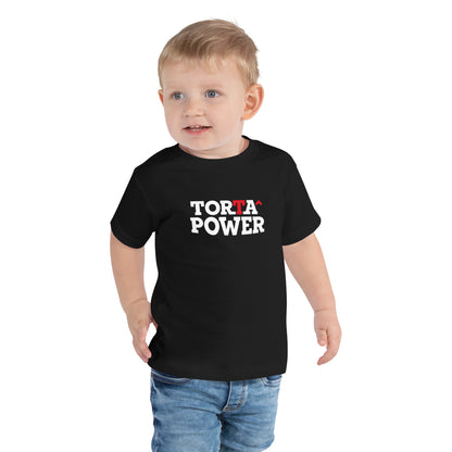 Toddler Torta Power T-Shirt (Black) — Football Fan Gift for Kids